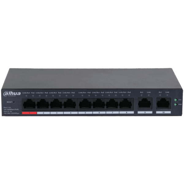DH-CS4010-8ET-110_2 Dahua 10-Port Cloud Managed Desktop Switch with 8-Port PoE