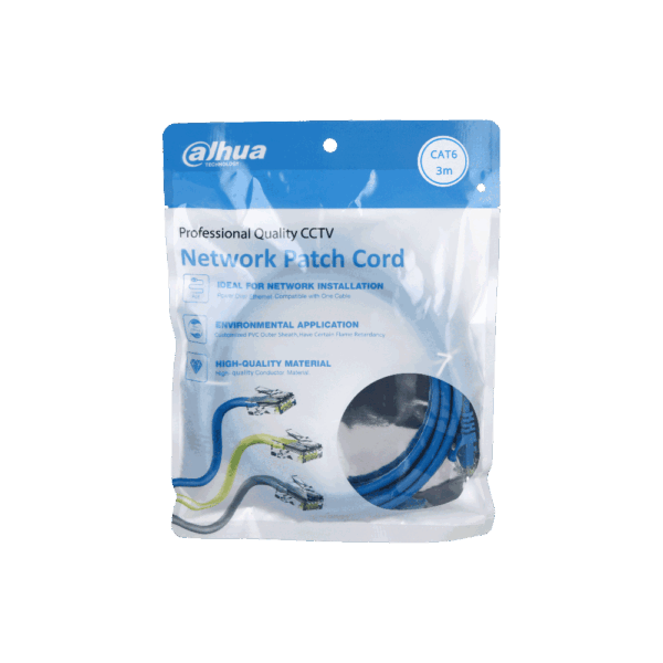 DH-PFM972-6U-3_1 Dahua 3m UTP CAT6 RJ45 Patch Cord
