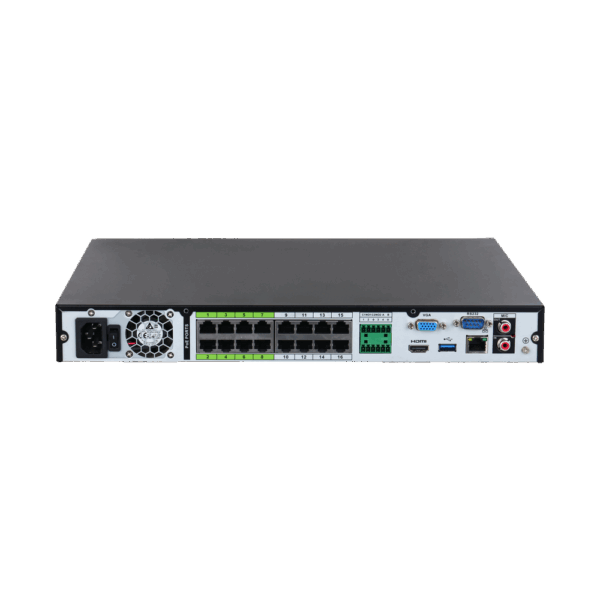 DHI-NVR5216-16P-EI_2 Dahua Dahua 16CH 2HDD 1U NETWORK VIDEO RECORDER IP cameras with a resolution up to 32 MP.